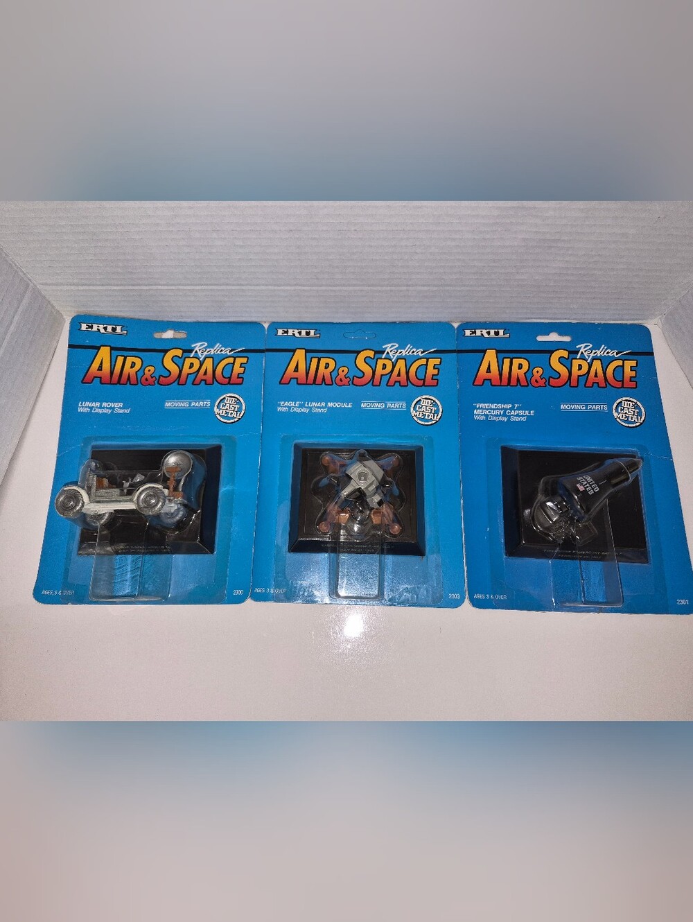 Vintage 1990 ERTL Air & Space die cast replicas Lunar Rover Friendship 7 & More